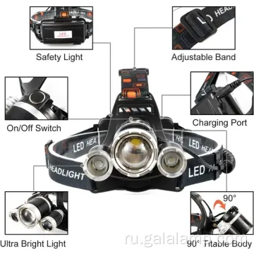 Ультра-яркий адаптационный фонарик с светодиодом T6